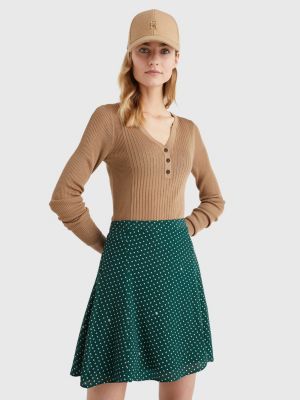 Pull Henley Femme Marks & Spencer L - Violet Tricoté Câble - Manches Longues