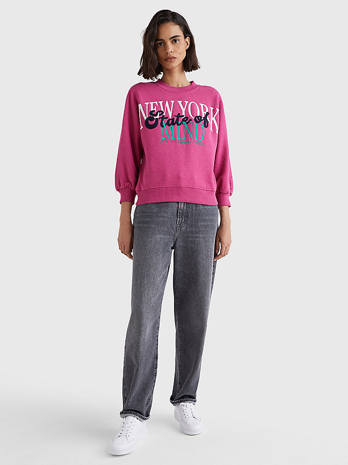 Puff Sleeve Sweatshirt | PINK | Tommy Hilfiger