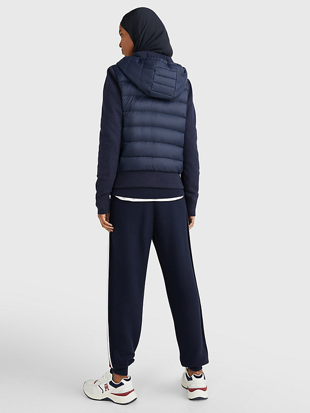DESERT SKY Mixed Knit Down Hooded Jacket for women TOMMY HILFIGER