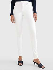 white harlem high rise super skinny th flex white jeans for women tommy hilfiger