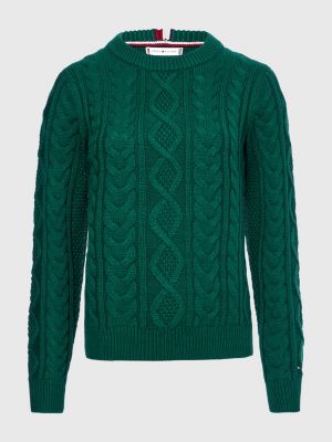 SOOUICKER Strickpullover Herren Slim Fit - Zopfmuster Winterpullover