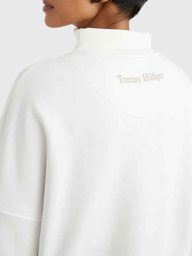 ECRU Half-Zip Relaxed Fit Sweatshirt for women TOMMY HILFIGER