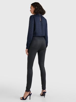 duisternis Verslaggever houder High Rise Skinny Pull-On Coated Jeans | DENIM | Tommy Hilfiger