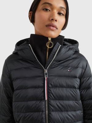 Quilted Hooded DownFilled Jacket BLACK Tommy Hilfiger
