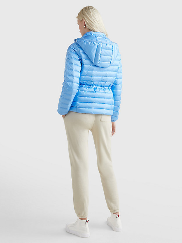 HYDRANGEA BLUE Quilted Hooded Down-Filled Jacket for women TOMMY HILFIGER