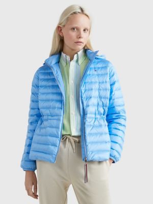 bord ONWAAR titel Quilted jack met capuchon en donsvulling | BLAUW | Tommy Hilfiger