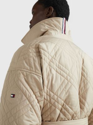 Telegraaf Ben depressief revolutie Double-breasted quilted relaxed jas | BEIGE | Tommy Hilfiger