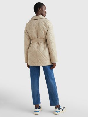 Quilted Padded Relaxed Peacoat BEIGE Tommy Hilfiger