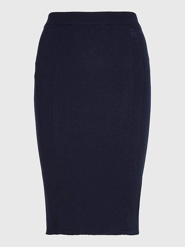 DESERT SKY Rib-Knit Bodycon Midi Pencil Skirt for women TOMMY HILFIGER