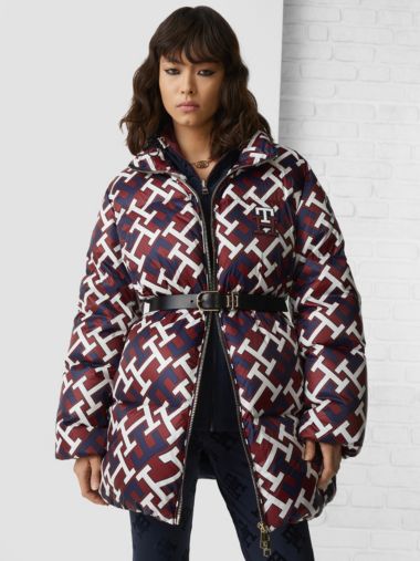 TH Monogram Relaxed Down Padded Coat