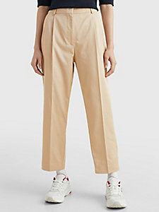 beige tommy x miffy tapered chinos for women tommy hilfiger