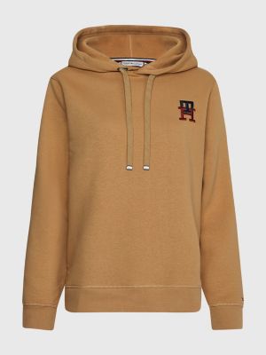 Curve TH Monogram Drawstring Hoody | BROWN | Tommy Hilfiger