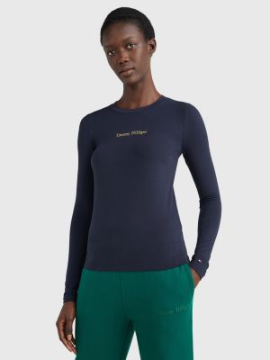 metallic long sleeve shirt