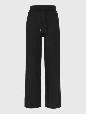 Curve Wide Leg Relaxed Fit Trousers | BLACK | Tommy Hilfiger