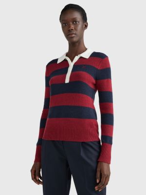 Pure Wool Rugby Jumper BLUE Tommy Hilfiger