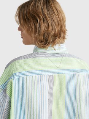 SPRING LIME Archive genderneutrales Boyfriend Fit Hemd für Damen TOMMY HILFIGER