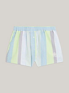 green crest seersucker ithaca stripe mini shorts for women tommy hilfiger