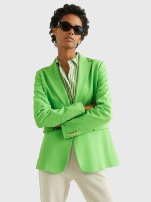 Tailored Single Breasted Fit Blazer | GREEN | Hilfiger