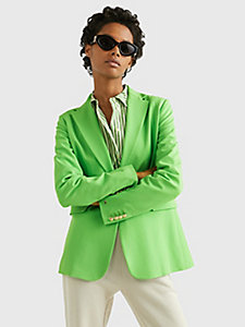 blazer classic fit monopetto elegante verde da donna tommy hilfiger