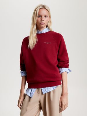 Tommy hot sale red sweatshirt