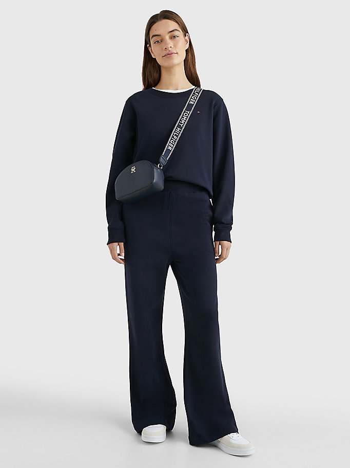blue 1985 collection straight fit trousers for women tommy hilfiger