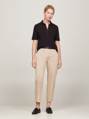 Black polo shirt and khakis best sale