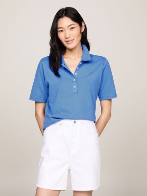 polo 1985 collection de corte regular blue de mujeres tommy hilfiger