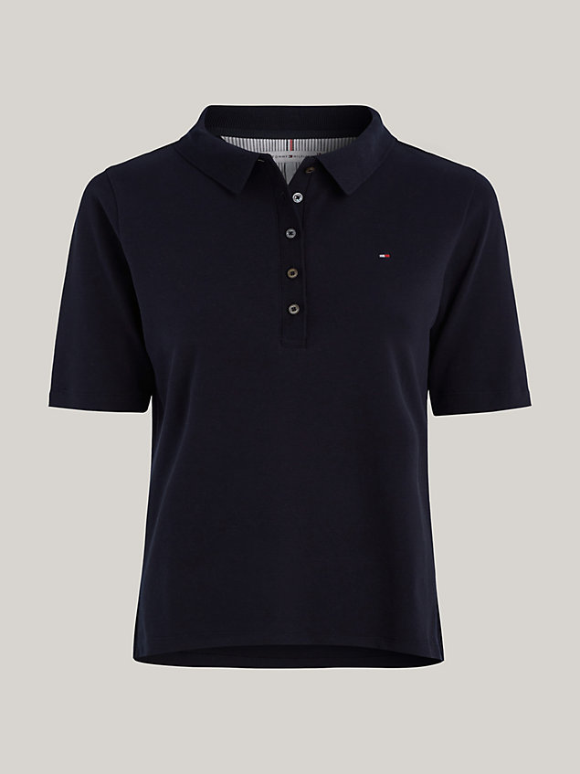blue 1985 collection regular fit pique polo for women tommy hilfiger