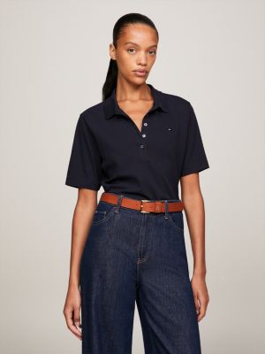 polo 1985 collection de corte regular blue de mujeres tommy hilfiger