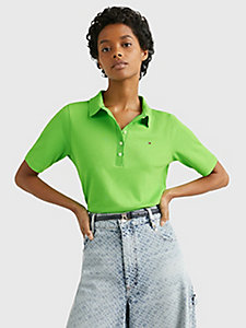 polo coupe standard 1985 collection vert pour femmes tommy hilfiger