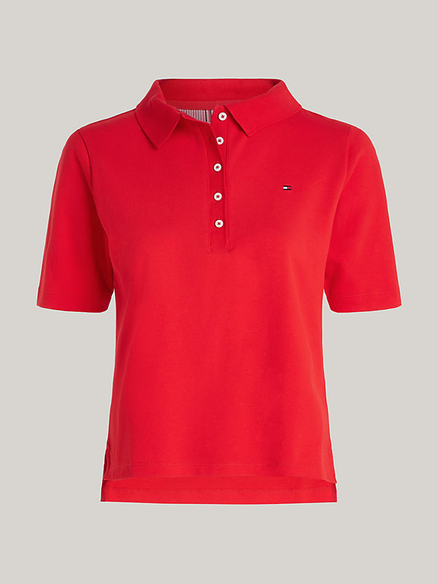 orange 1985 collection regular fit pique polo for women tommy hilfiger