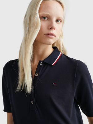 binnen doorgaan met Trots Regular Fit Poloshirt mit Branding-Detail | BLAU | Tommy Hilfiger