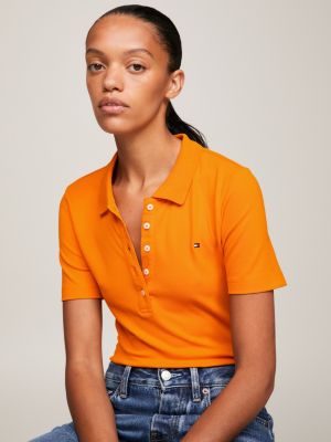 Orange tommy hilfiger clearance polo