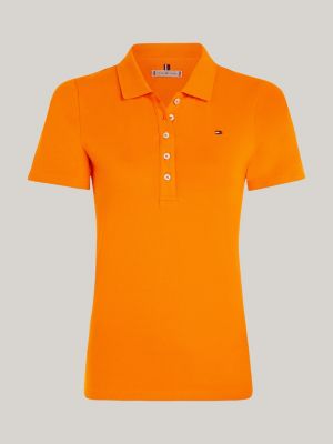 Orange tommy hilfiger clearance polo