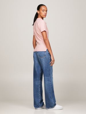 1985 Collection Slim Fit Poloshirt mit Flag | Rosa | Tommy Hilfiger 