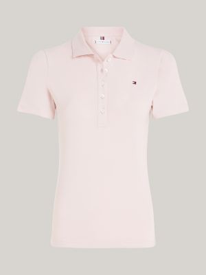 1985 Collection Slim Fit Poloshirt mit Flag | Rosa | Tommy Hilfiger 