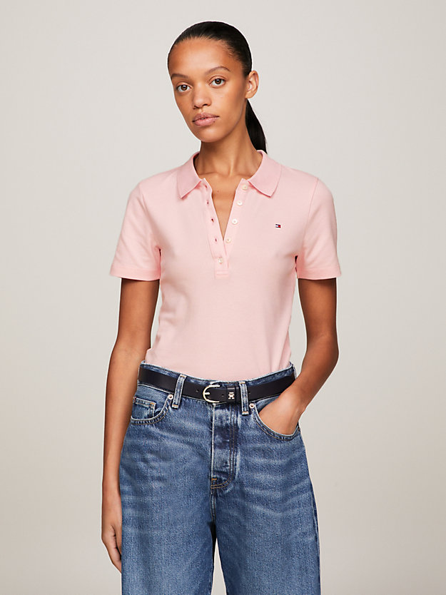 1985 Collection Slim Pique Polo | Pink | Tommy Hilfiger
