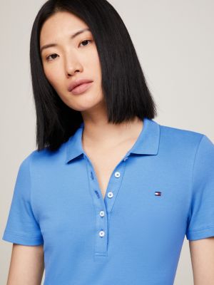 blue 1985 collection slim fit polokleid für damen - tommy hilfiger