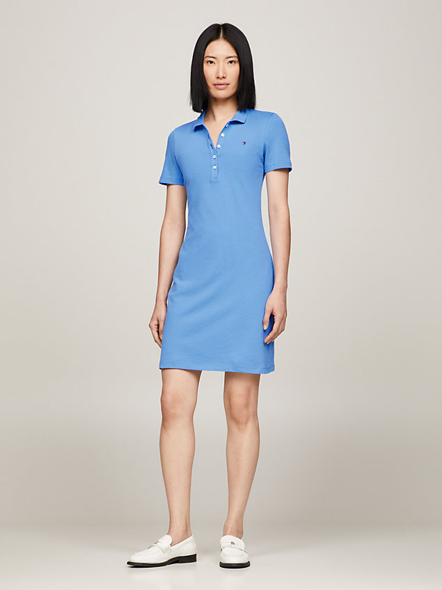 blue 1985 collection slim fit polo dress for women tommy hilfiger