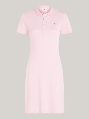 abito polo 1985 collection slim fit rosa da donne tommy hilfiger