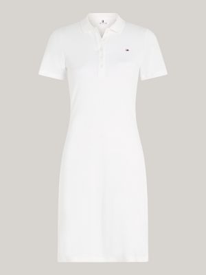 abito polo 1985 collection slim fit bianco da donne tommy hilfiger