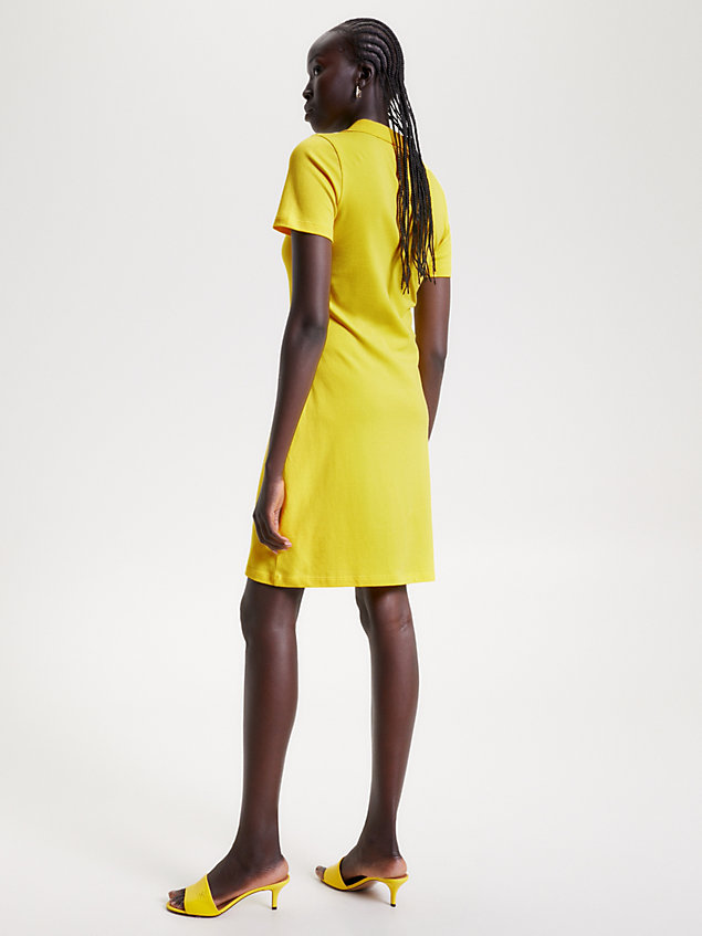 yellow 1985 collection slim fit polo dress for women tommy hilfiger