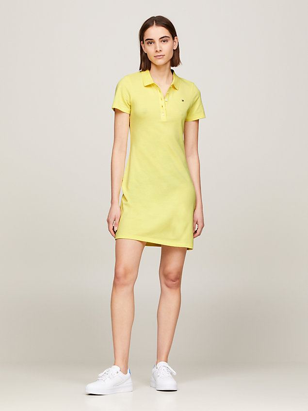 yellow sukienka polo o wąskim kroju z kolekcji 1985 dla kobiety - tommy hilfiger