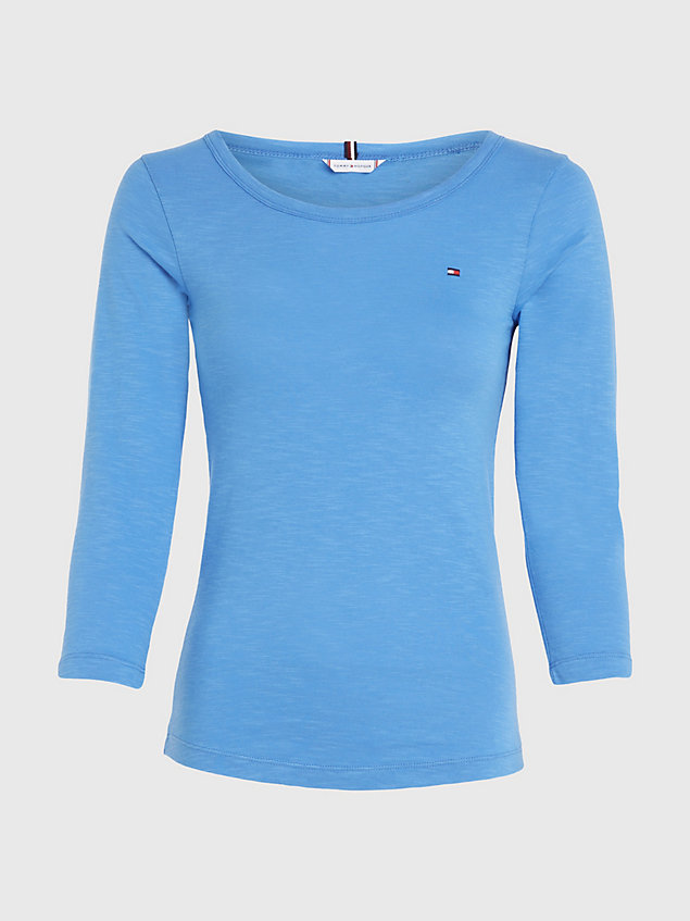 blue 1985 collection slim fit top for women tommy hilfiger