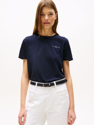 blue 1985 collection logo t-shirt for women tommy hilfiger