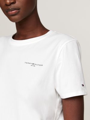 white 1985 collection logo t-shirt for women tommy hilfiger