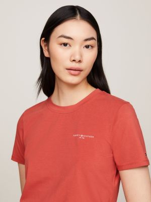 t-shirt 1985 collection à logo rouge pour femmes tommy hilfiger