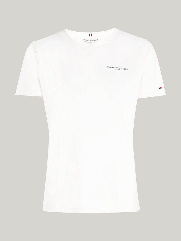 white 1985 collection rundhals-t-shirt für damen - tommy hilfiger