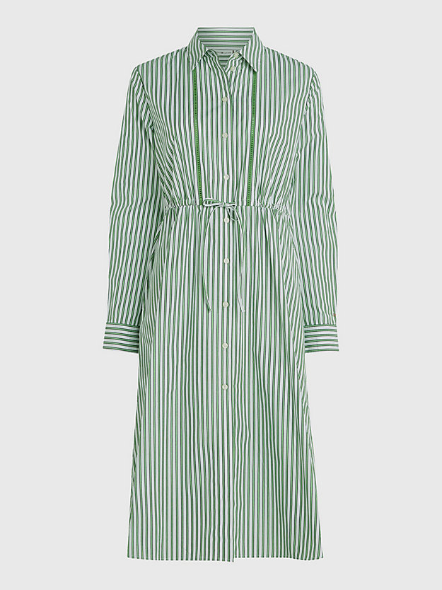 Robe chemise midi rayée NOLA STP/ SPRING LIME pour femmes TOMMY HILFIGER