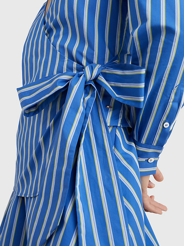 BLUE STRIPE CW Stripe Wrap Regular Fit Blouse for women TOMMY HILFIGER